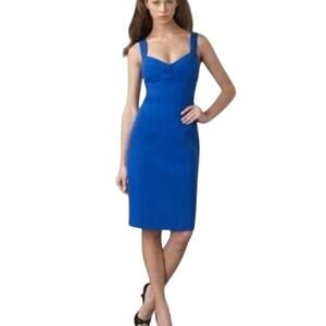 Diane von Furstenburg DVF Heron Cobalt Blue Body-con Sleeveless Dress USA Sz‎ 6